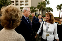Liesa and Myron Rosner '59 mingle with President Alice Gast.